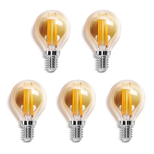 LED filament E14 amber lamp dimbaar goud glas - bundel 5 stuks