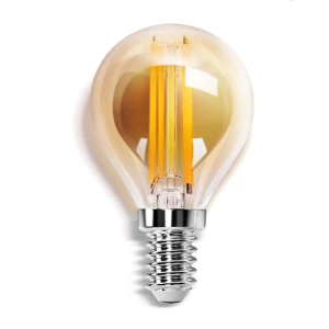 LED filament E14 amber lamp dimbaar goud glas - vooraanzicht uit