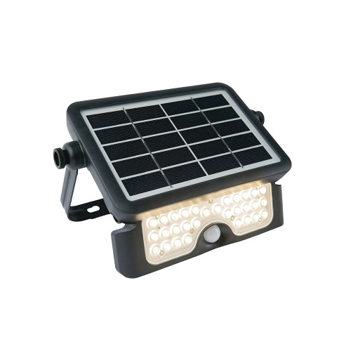 bouwlamp solar 5 watt - zonne energie - wandlamp solar - kantelbaar - vooraanzicht