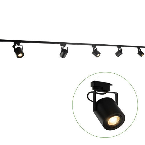 bewaker twee Bliksem LED 1-fase Rails | Zwart | 3 meter | Inclusief 5 railspots | LedLoket