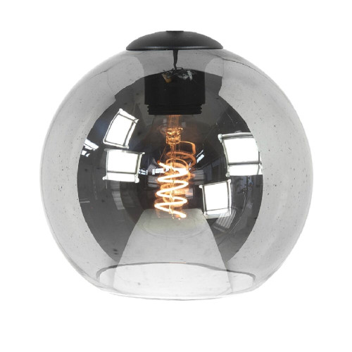 Highlight lampenkap - smoked - round - 25cm - glas