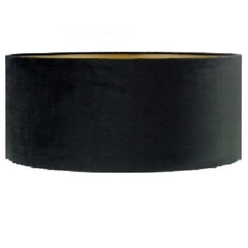Stoffen lampenkap velvet | Zwart met Gouden binnenkant | Ø45cm