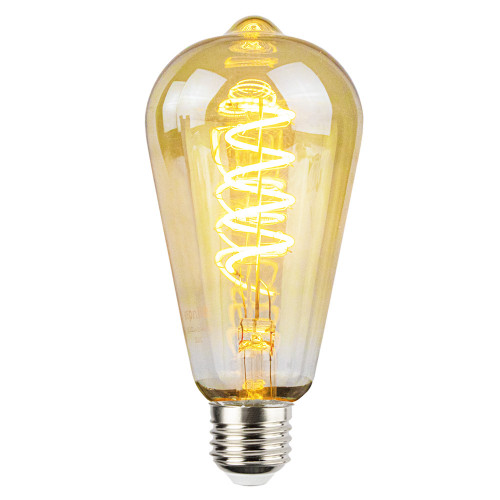 Grootte Algebraïsch tiener Led Filament Edsison Lamp | 64mm | Dimbaar | 2400K | 6 Watt
