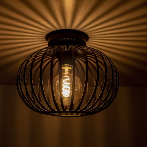 Highlight | Industriële plafondlamp - fitting Bolato zwart | LedLoket