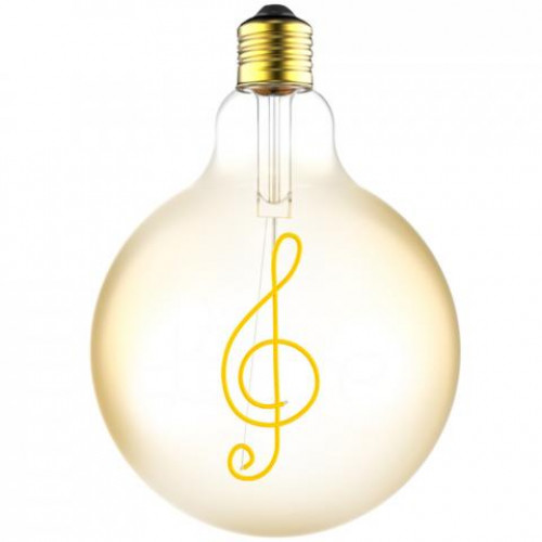 LED Globe lamp Amber - Muzieknoot | 125mm | 4.5 | 1800K - Extra warm wit | LedLoket