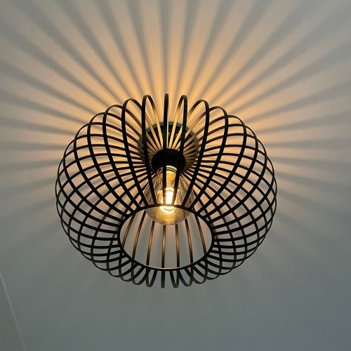 Highlight | Industriële plafondlamp - - - Bolato - zwart | LedLoket