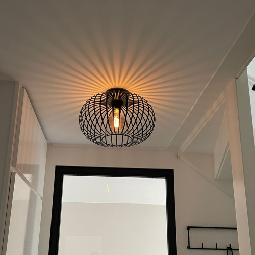 Highlight | Industriële plafondlamp E27 fitting - 40cm - Bolato - zwart LedLoket