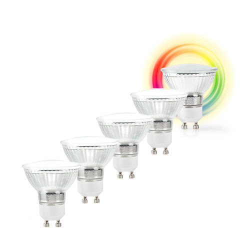 Stressvol Prooi Steil Bundel | 5 stuks | Wi-Fi Smart LED Spot | Full-Colour en 2700K-6500K | GU10  | LedLoket