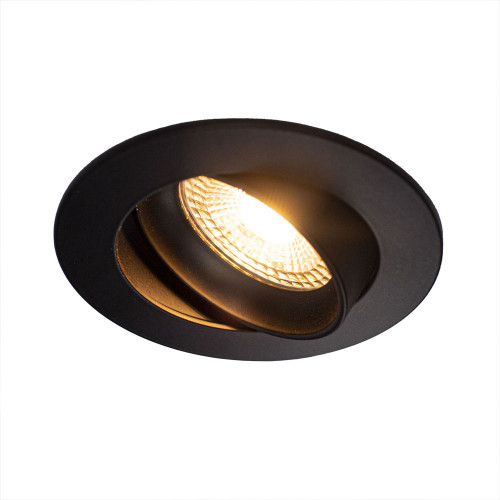 LED Inbouwspot Zwart 4W | Rond | 73 mm | Dimbaar | LedLoket