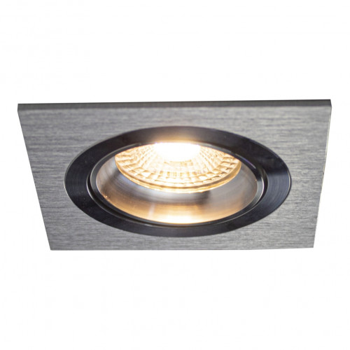 Mooi gewelddadig Tub Dimbare LED Inbouwspot 5,5W | Vierkant | kantelbaar | Zilver | LedLoket