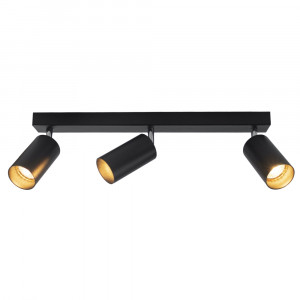 fluit Transistor element Moderne Plafond Spot Drie Dubbel | Opbouw | Zwart| Gu10 Fitting | Ledloket