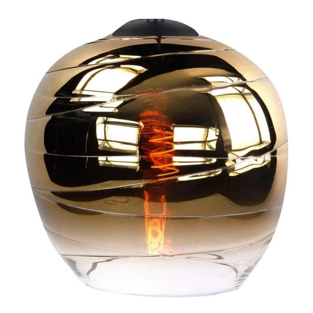 Vies Mooi beschaving Highlight | Glazen lampenkap 26cm | goud glas | Apple | LedLoket