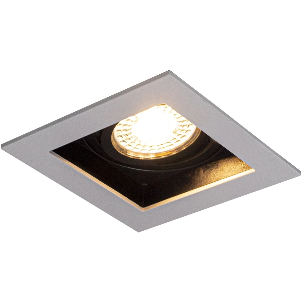 LED 5.5W Inbouwspot | | wit met zwart | vierkant | LedLoket