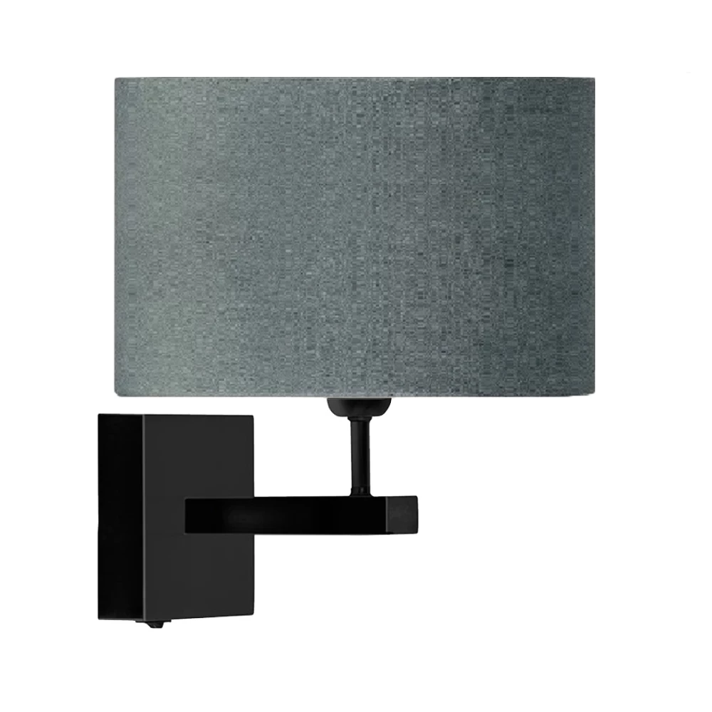 Highlight Wandlamp | Stoffen lampenkap velvet | Grijs | Ø20cm | Fitting | LedLoket